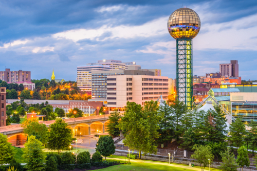 Photo of the Knoxville Sunsphere - icon of Knoxville where The Spring provides FormaV treatments